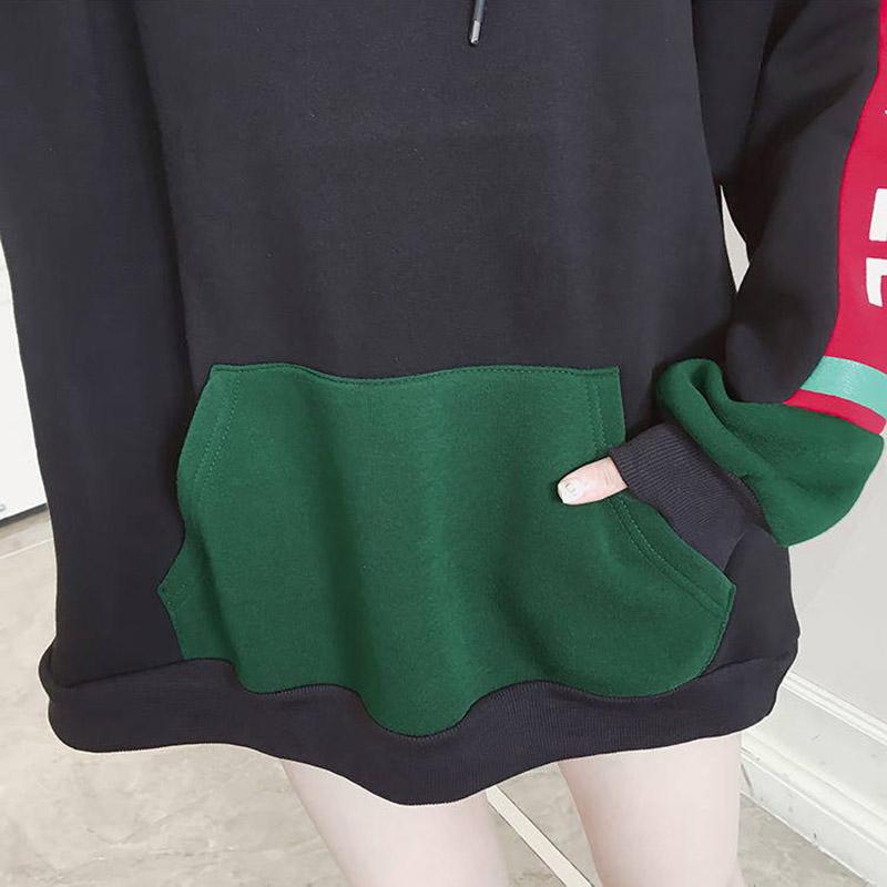 Women's Sweatshirt Wild Large Size Long Sleeve Warm Hood Top Autumn Winter Sweater Cotton
