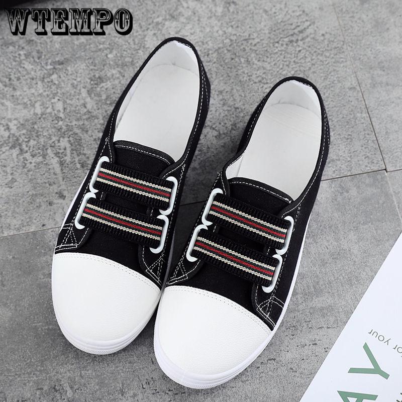 Women's Shoes Flat Lazy Canvas Casual Board Shoes Summer Canvas Slip-on Shoes