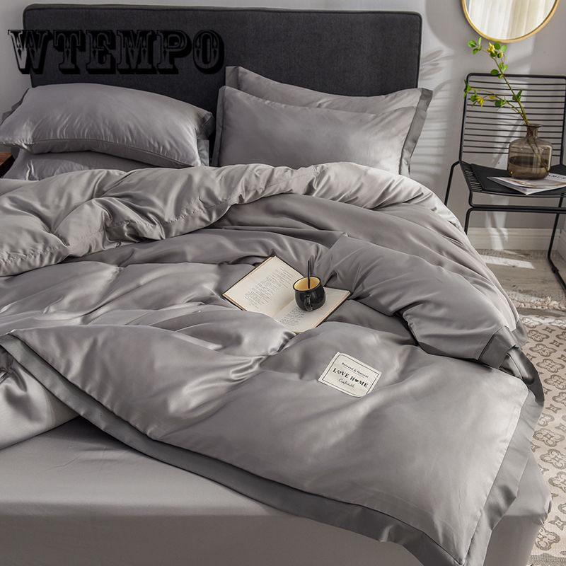 Cotton Bedding European Four-piece Four-piece Linen Quilt Cover Pillowcase Noble