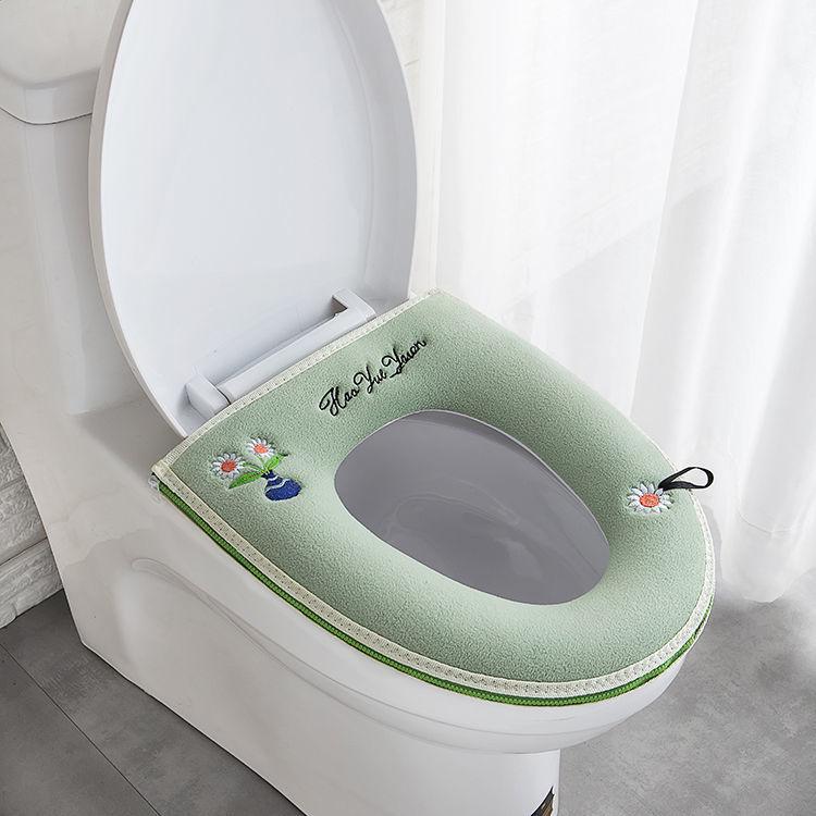 Toilet Cushion Household Four Seasons Universal Waterproof Washable Toilet Toilet Cushion Zipper Cute Cartoon Toilet Cover