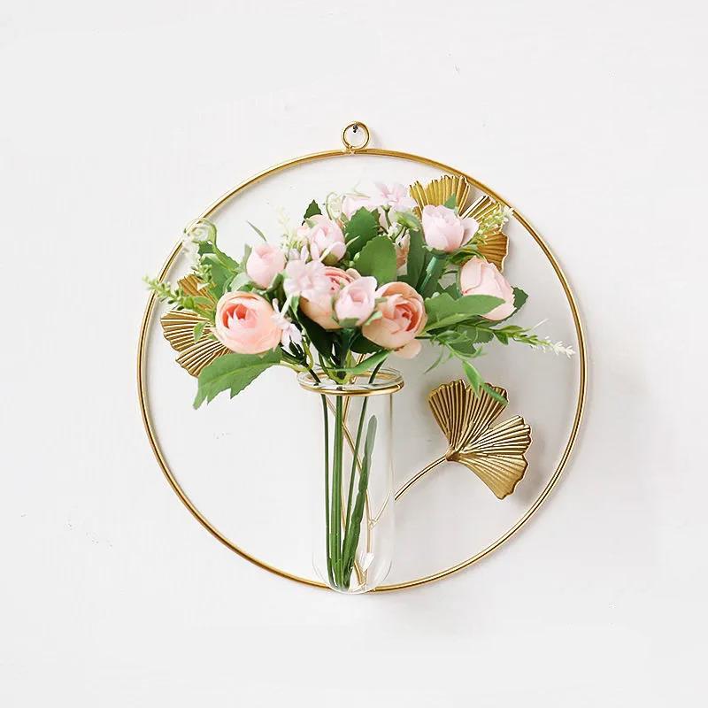 Plantain Leaf Iron Art Flower Arrangement Wall Decoration Pendant Flower Device Wall Mounted Flower Stand
