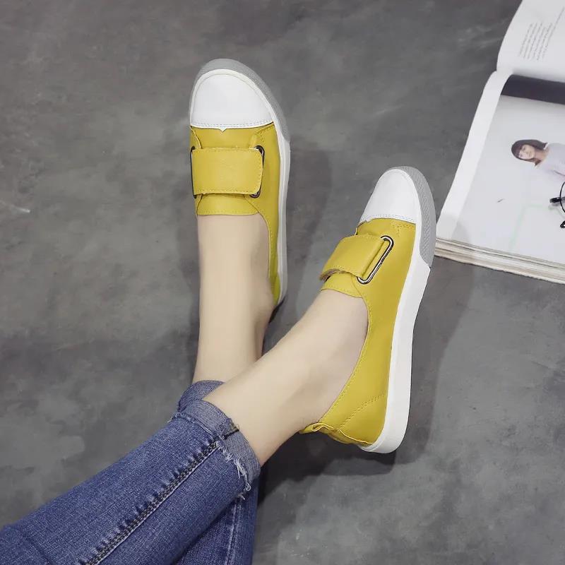 Real Soft Leather White Shoes Women Spring and Summer Breathable Fashion All-match Flat Casual White Shoes Women Shoes