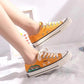 Graffiti Canvas Shoes Women's Korean Student Flat Shoes Retro Port Style Harajuku Sneakers
