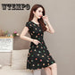 Floral Printed Dress 2019 New Fashion Women A-Line Party Dresses Short Sleeve Summer Plus size XXXL