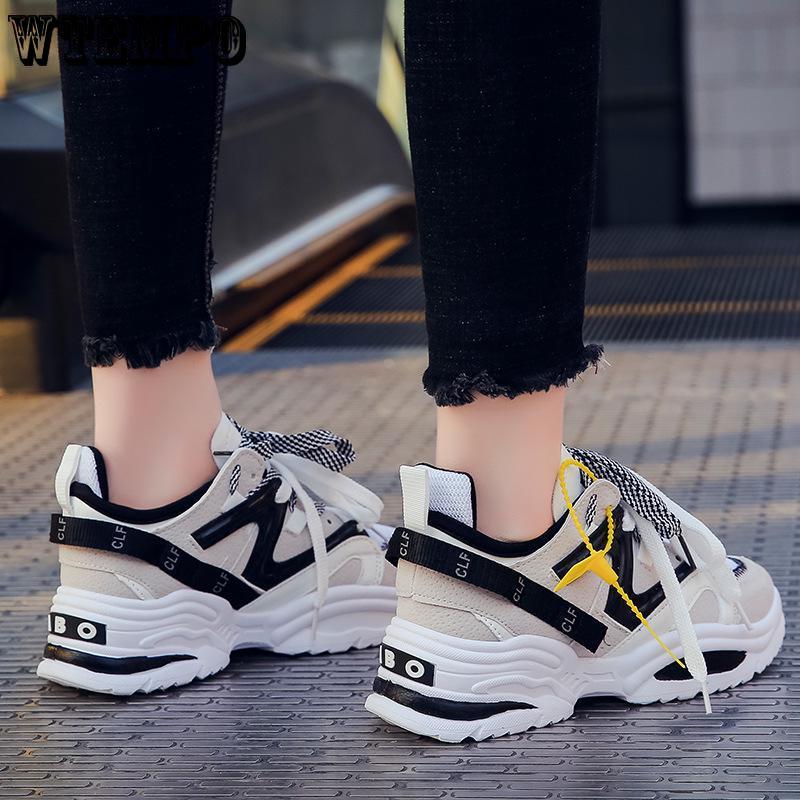 Female Winter Spring Sports Shoes Female Ulzzang Harajuku Wild Casual Old Shoes