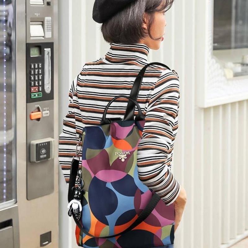 Backpack Ladies Trendy Fashion All-match Large-capacity Travel Oxford Cloth Canvas Small Backpack