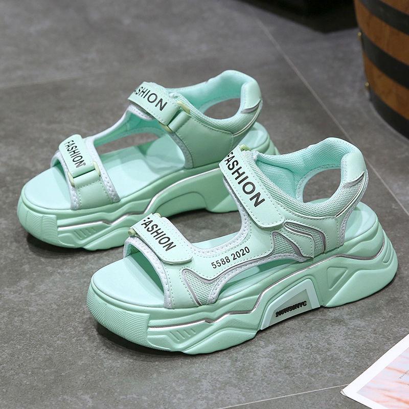 Dad Sandals Female Summer Students Korean Version of The Wild Wear 2020 Net Red Sports Casual Beach Shoes Ins