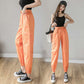 Drawstring Overalls Women's Summer Women's Korean Style Loose Bf Wind Casual Pants High Waist Harem Pants