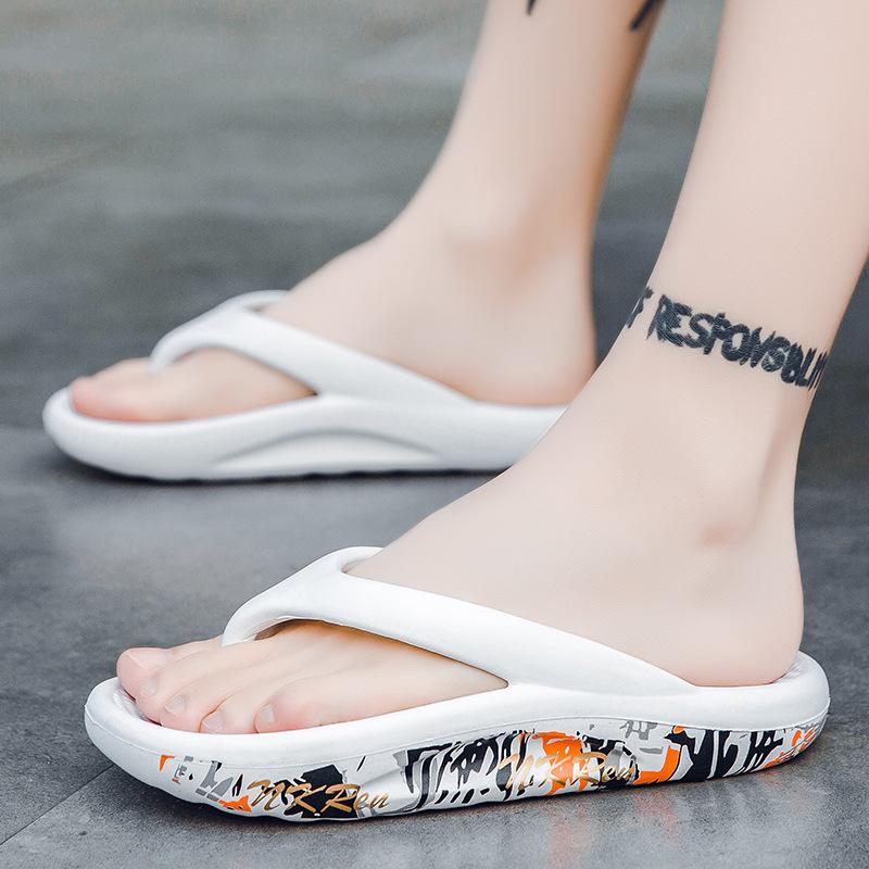 Summer Slippers Men's Flip Flops Thick Bottom Soft Bottom Home Non-slip Slippers Outdoor Beach