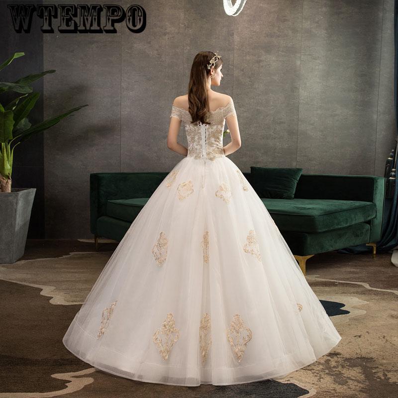 Wedding Long Off-Shoulder Sweetheart Sleeveless Lace Up Wedding Dress Elegant Vestidos De Noivas