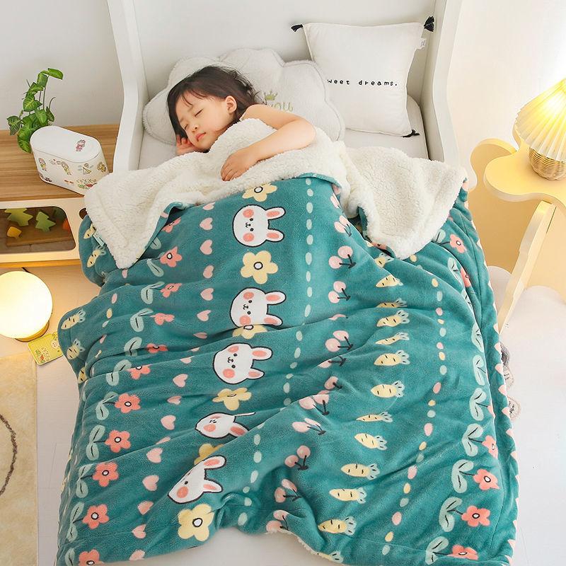 Winter Plush Warm Baby Quilt Newborn Baby Quilt Small Wool Blanket Children's Quilt Thickened In Autumn and Winter