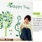 Happy tree fifth generation removable PVC transparent film summer spring green tree wallpaper