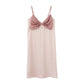 Women's Spring Summer Large Size Preppy Style Suspender Nightdress Girl's Solid Color Sleeveless Bow Tracksuit