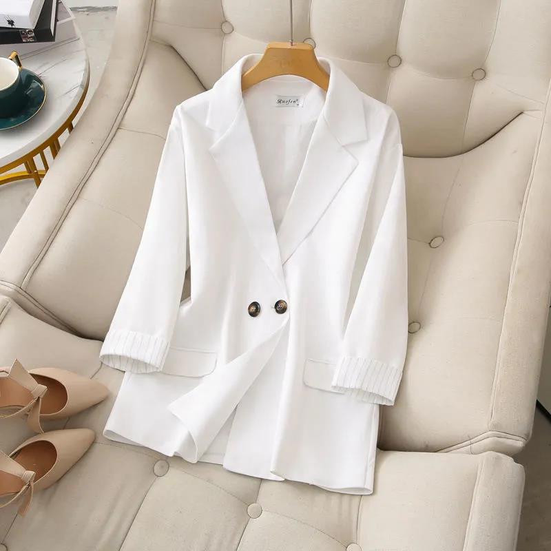 Spring and Autumn Small Suit Loose Retro Casual Wild Thin Short Suit Jacket Women