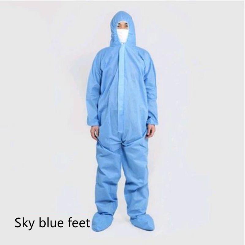 Disposable integrated hooded full body protective clothing Dust and water resistant breathable