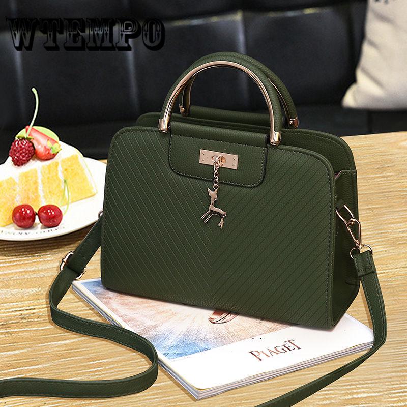 Female Deer Pendant Handbag Fashion Women Shoulder Bag Large Capacity Crossbody Messenger