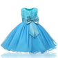 Girls Dress Net Gauze Tutu Skirt Rose Flower Bow Little Princess Birthday Show Dress