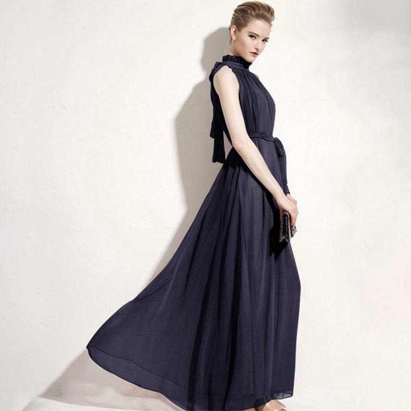 Super Long Ankle Length Skirt Bohemian Solid Color Chiffon Plus Size Dress Holiday Beach Skirt Light and Breathable Elegant Chiffon Long Skirt