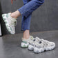 Sports Shoes Women Spring All-match Thick-soled Breathable Casual Shoes Mesh Sports Shoes Comfortable and Light