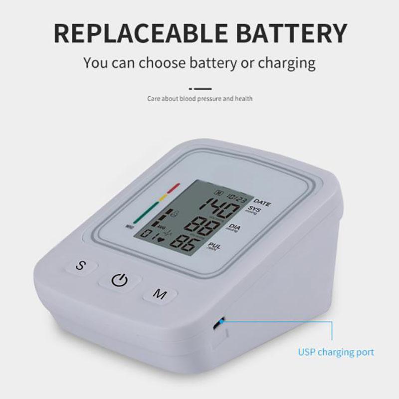 Medical Blood Pressure Meter Sphygmomanometer Upper Arm Intelligent Digital Pressure Monitor with Broadband