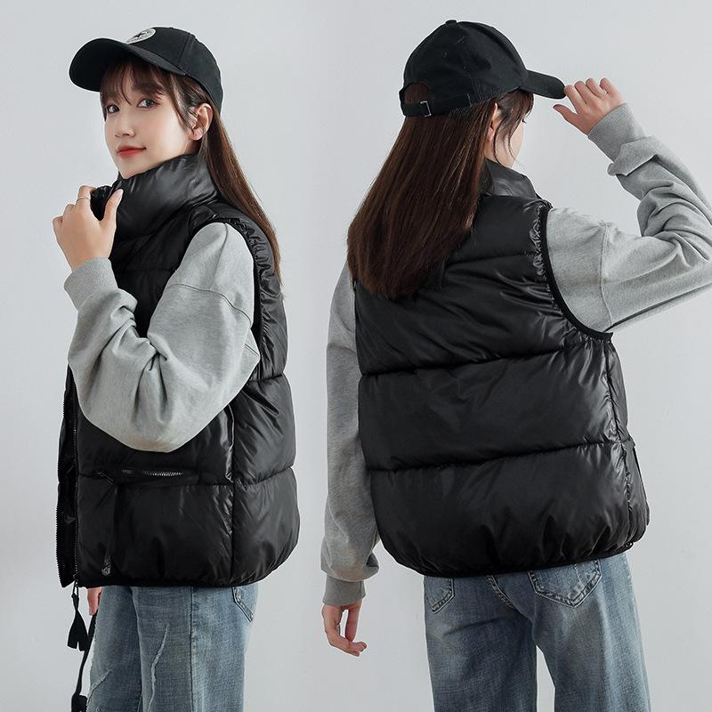 Winter Version of Down Cotton Vest Women Short Vest Loose Thick Down Cotton Vest
