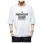 T-shirt for Men Korean Trendy Monogram Print Tees Summer O-neck Short Sleeve Thin Shirt Soft Casual Loose Pullover for Youth