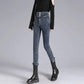Women's Autumn and Winter High-waisted Jeans Slimming Pencil Pants Elastic Skinny Pants Women's Slim Fit Nine-point Pants