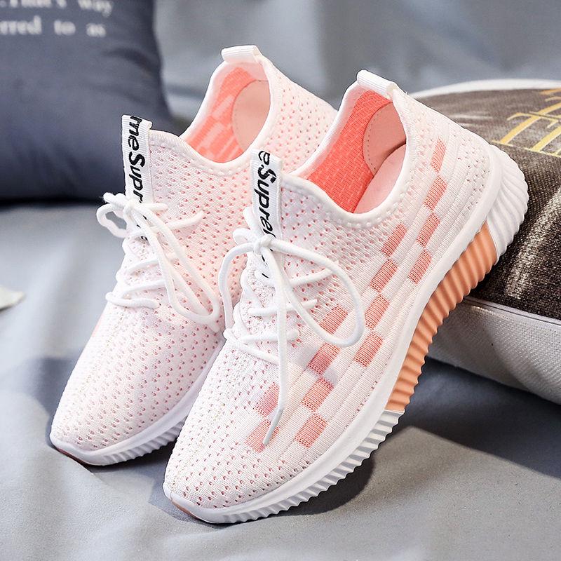 Coconut Shoes Female Angel Reflective Flying Woven Shoes Men's Breathable Casual Sports Shoes Men