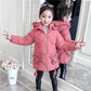 Girls' Winter Coat with Butterfly Decoration Beautiful Jacket Children's Down Padded Jacket Girl Mid-length Thicken Jackets