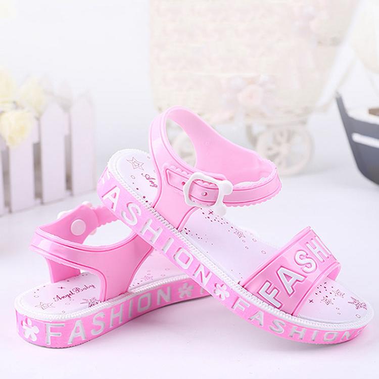 Girls Sandals Sweet Soft Children's Beach Shoes Kids Summer Flat Sandals Princess Cute High Quality Sandals