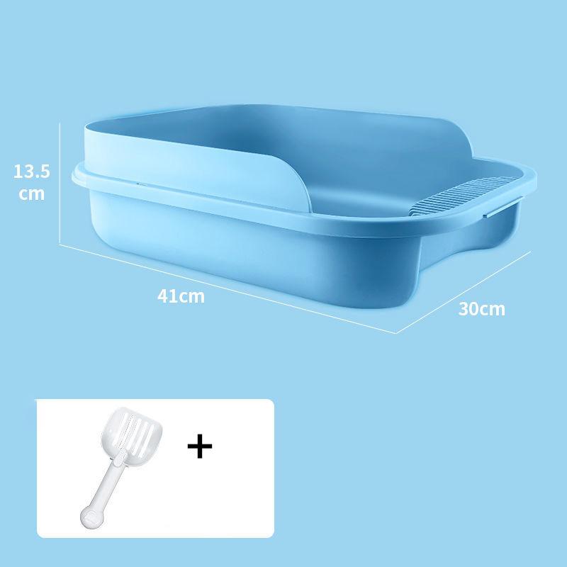Cat Litter Box Splash-proof Semi-enclosed Large Cat Toilet Deodorant Cat Poop Box Small Kitten Litter Box Kitty Supplies