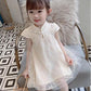Children Dress Spring Summer Broken Flower Kids Clothing  Baby Girls Clothing Yarn Sleeveless Cheongsam Dress Girl