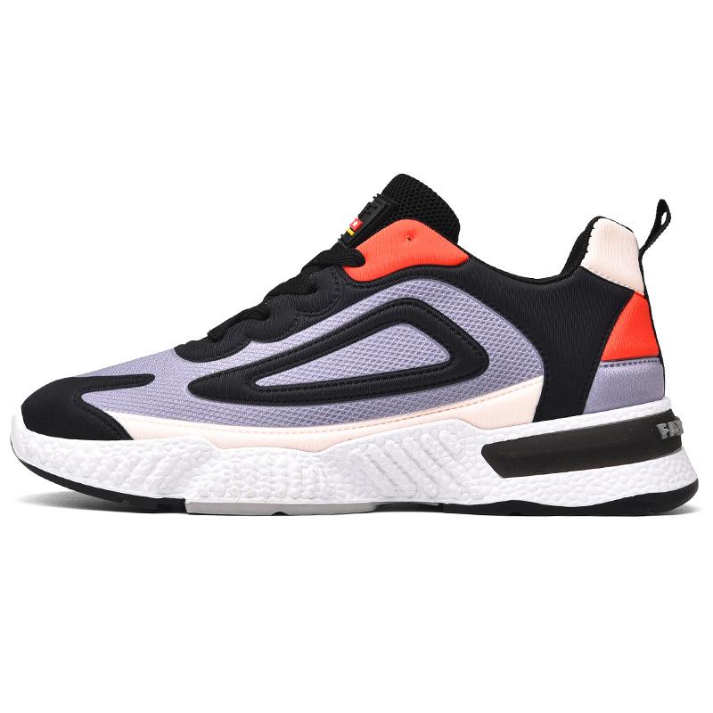 Casual Color Matching Men's Shoes Male Student Fashion Sneakers Breathable All-match Korean Running Shoes