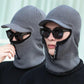 Zipper Men's Hat Warm In Autumn and Winter Thick Woolen Hat Winter Windproof Cycling Youth Plus Velvet Cap