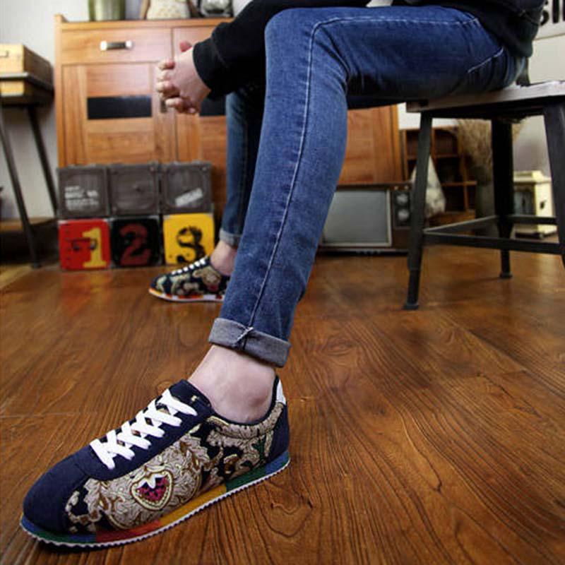 Plus Size39-44 Men Sneakers Chinese Style Running Basketball Shoes Breathable Lightweight Shoeses