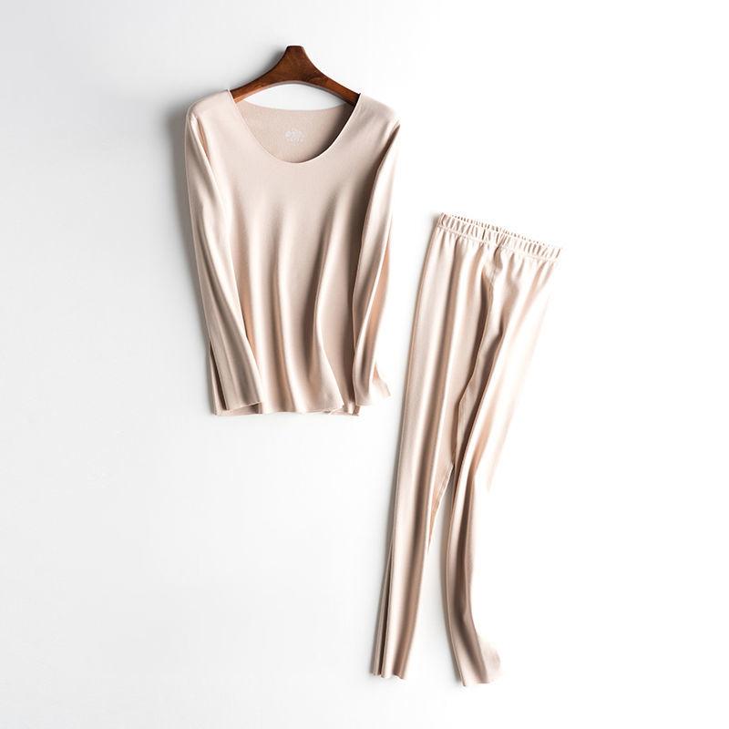 Women Long Sleeve Thermal Underwear Women Winter Tight Suit Sexy Pajamas Autumn Spring Windproof Soft Lining High Elasticity Comfortable Breathable