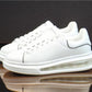 Men Women Sneaker White Leather Sports Shoes Couple Casual Shoes  Increased Running Shoes Unisex