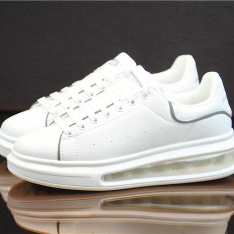 Men Women Sneaker White Leather Sports Shoes Couple Casual Shoes  Increased Running Shoes Unisex