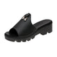 Ladies Summer Sandals and Slippers All-match Outer Wear Wedge Heel Fashion Trend Non-slip Beach Shoes