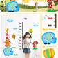 Cartoon height with high feet stickers Kindergarten room animal stickers wall stickers