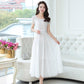 Temperament Was Thin Dress Female Big Chiffon Beach Skirt Large Size Mid-length Dancing Long Skirt Temperament Elegant Long Skirt