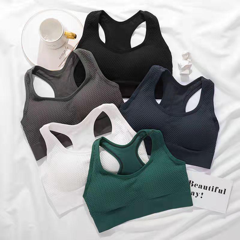 Women's Shockproof Sports Beauty Back Underwear Running Fitness Bra Can Wear Yoga Vest Without Steel Ring Gathering Without Trace Removable Chest Pad