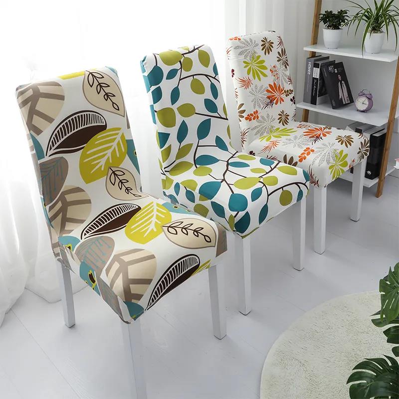 Multicolor Printed Chair Cover Cover Home Stool Cover Cover Dining Table Chair Cover Four Seasons Universal Backrest Seat Cover Fabric