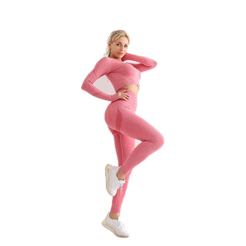 Yoga Clothing Set Sports Suit Women Sportswear Sports Outfit Fitness Set Athletic Wear Gym Seamless Workout Clothes for Women Fitness Jogging Suit