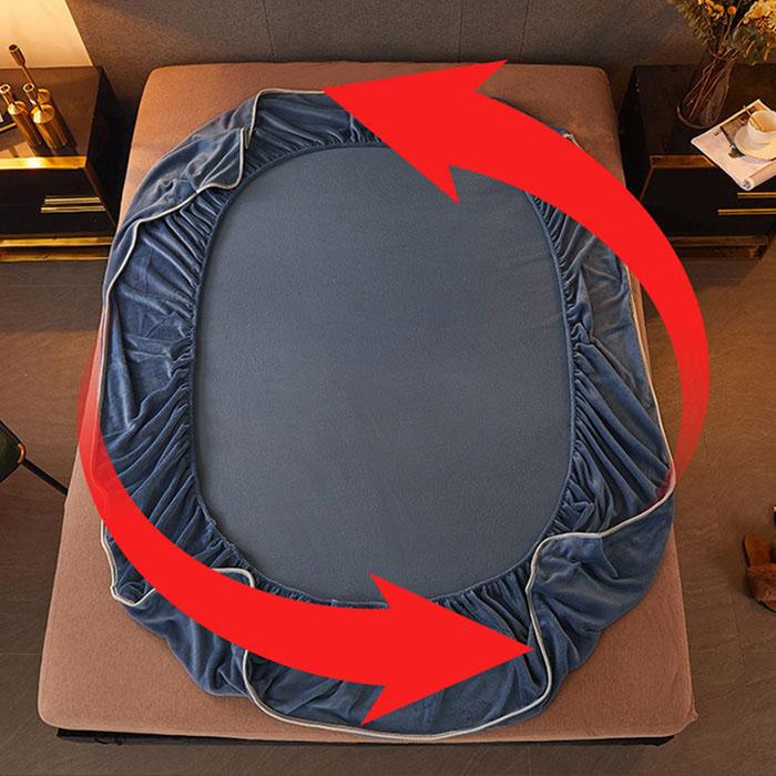 3pcs/set Winter Coral Fleece Bedspread Thick Warm Flannel Mattress Cover Non-slip Bedspread Protective Cover