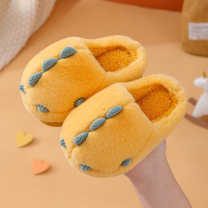 Boys and Girls Cotton Slippers Winter Cute Home Warm Children's Home Indoor Thick-soled Non-slip Plush Cotton Shoes
