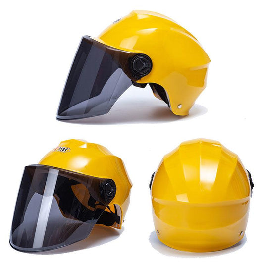 Summer Helmets Four Seasons Universal Anti-Sai Safety Helmet Adjustable Head Circumference Electric Motorcycle