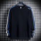 Men's Long-sleeved Sweater Autumn Korean Fashion Casual Loose Top Sweatshirts Fake Two-piece Sweater