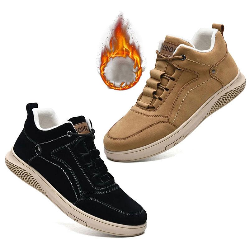 Winter High-top Large Size 38-48 Size Men's Shoes Plus Velvet Warm Cotton Shoes All-match Casual Shoes Non-slip Tooling Shoes Snow Boots