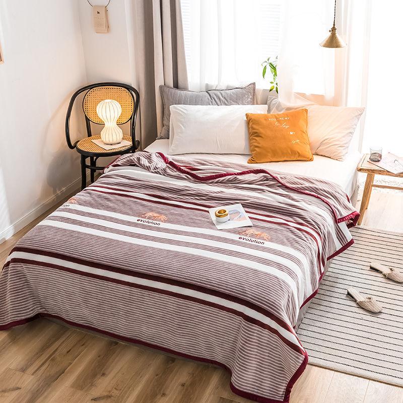 Autumn and Winter Thick Flannel Blankets Double-sided Fleece Blankets Coral Fleece Blankets Fleece Blanket Sheets Bed Siesta Warm Blankets